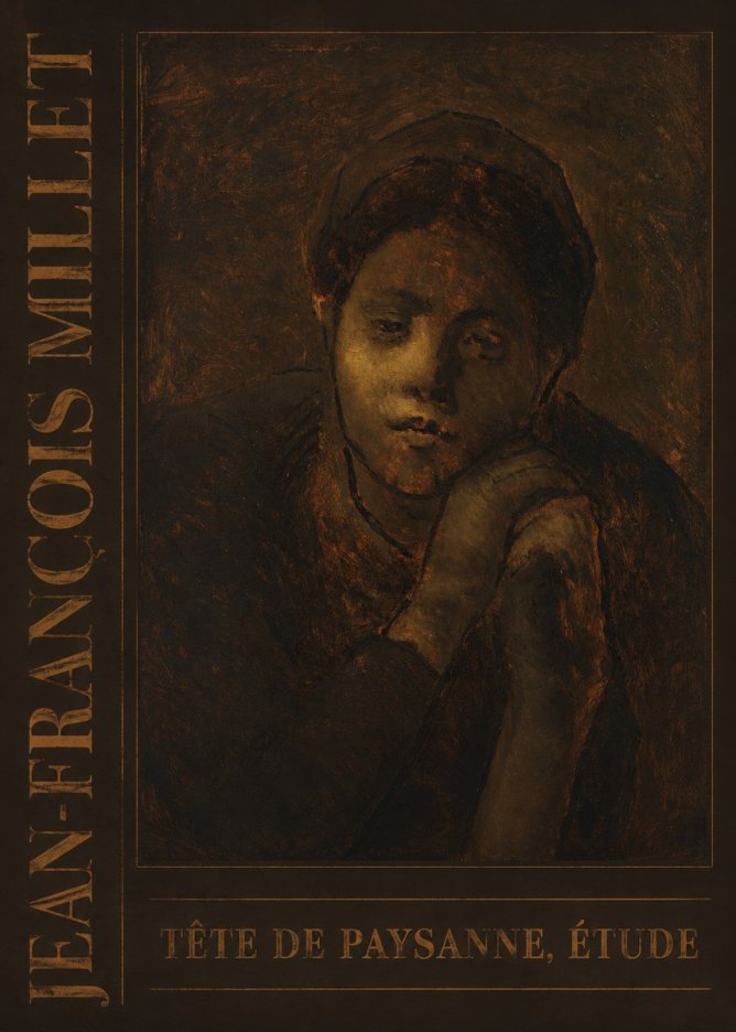 Jean-François Millet Tête De Paysanne, Étude No5 - Plakat