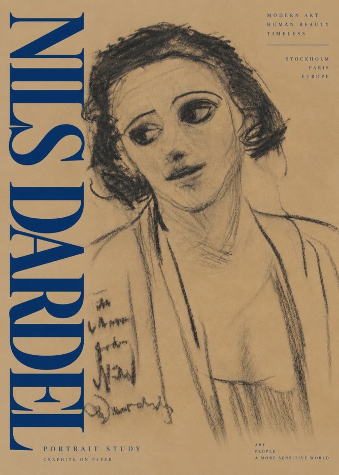 Nils Dardel Portrait Study No3 - Plakat