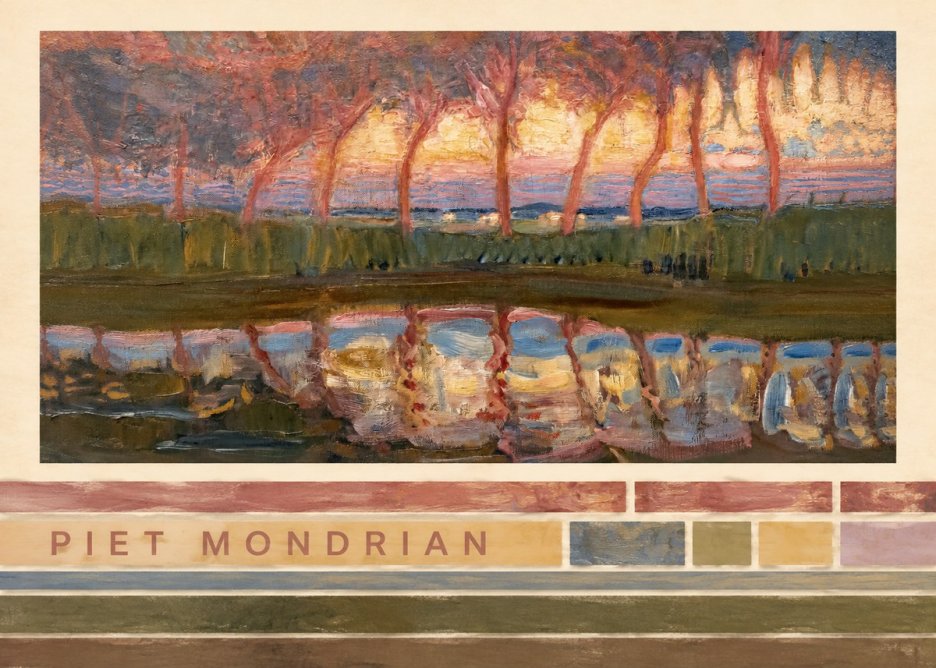 Piet Mondrian Willows No3 - Plakat