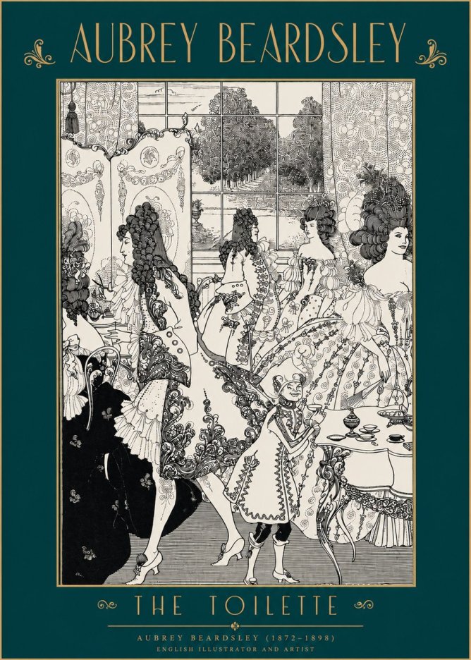 Aubrey Beardsley The Toilette No2 - Plakat