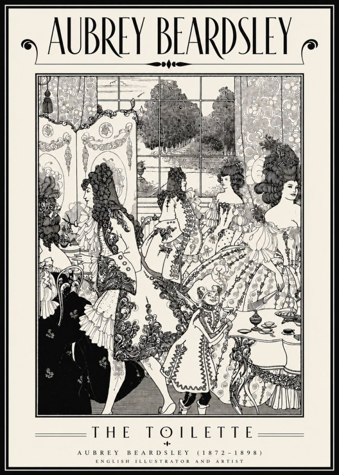 Aubrey Beardsley The Toilette No6 - Plakat