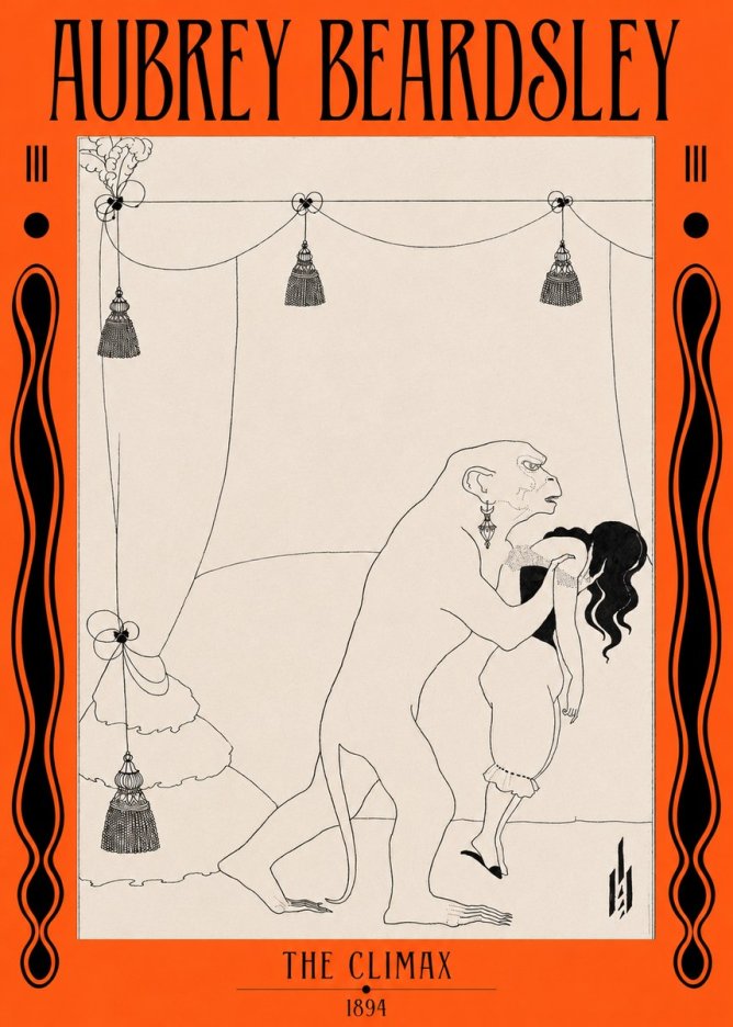 Aubrey Beardsley The Climax No2 - Plakat