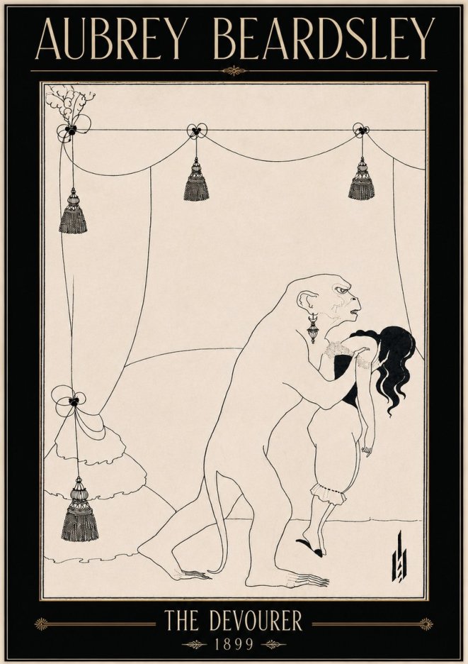 Aubrey Beardsley The Climax No5 - Plakat