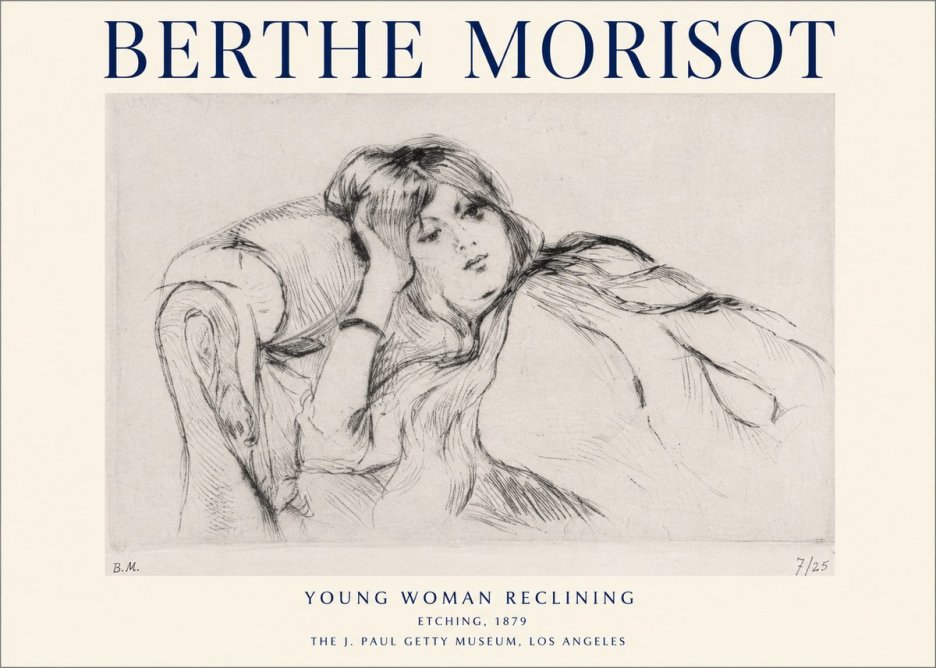 Berthe Morisot Young Woman Reclining I No1 - Plakat