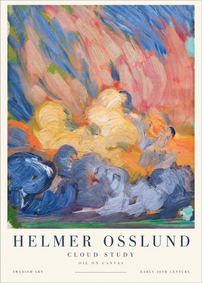 Helmer Osslund Sunset Clouds No2 - Plakat