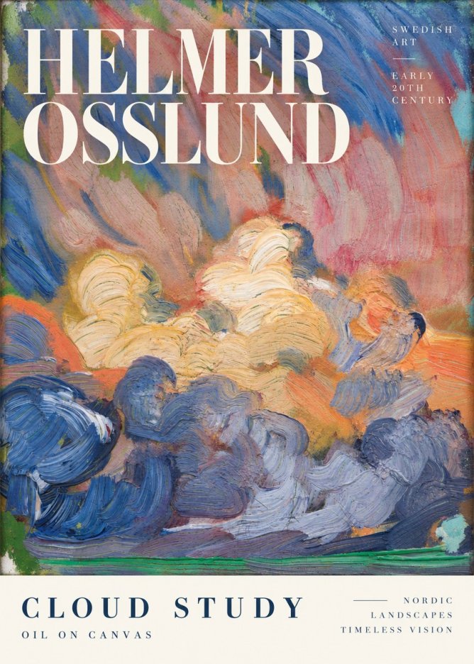 Helmer Osslund Sunset Clouds No4 - Plakat
