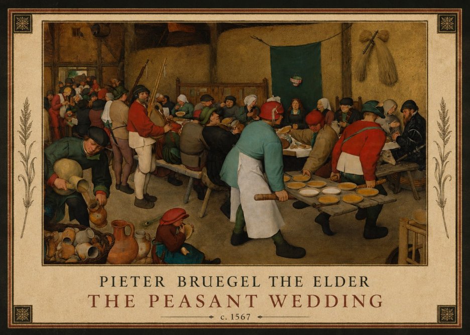 Pieter Bruegel The Peasant Wedding V No1 - Plakat