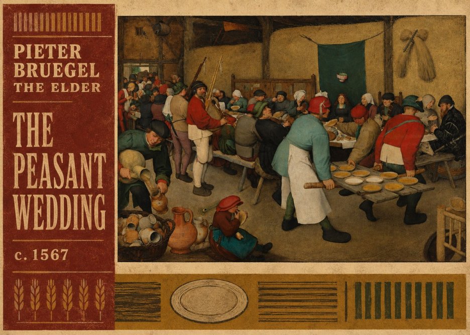 Pieter Bruegel The Peasant Wedding V No2 - Plakat