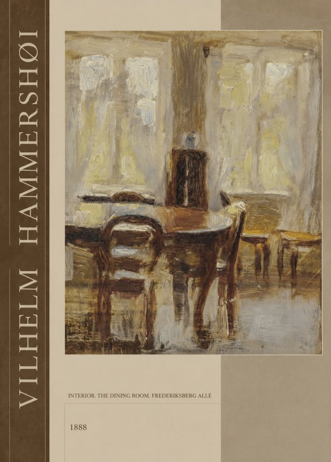 Vilhelm Hammershøi Interior. the Dining Room. Frederiksberg Allé No6 - Plakat