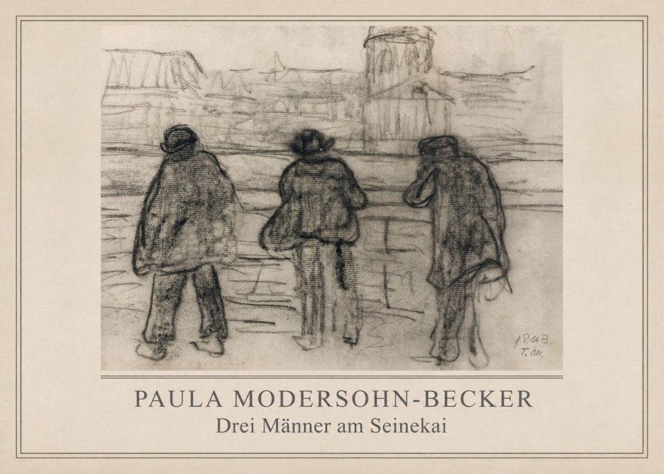 Paula Modersohn-Becker Drei Männer Am Seinekai No2 - Plakat
