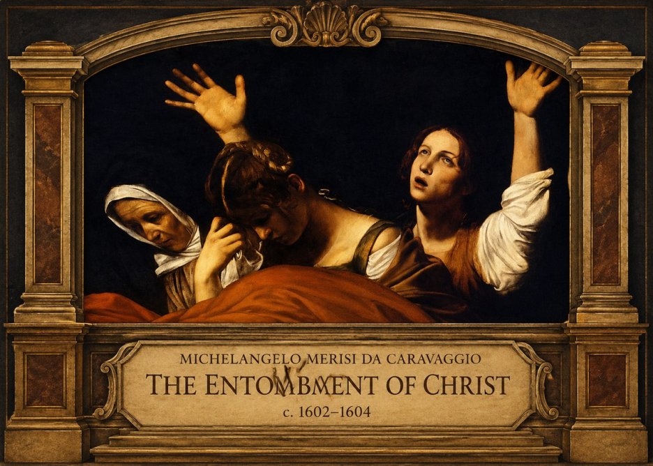 Michelangelo Merisi da Caravaggio The Entombment of Christ I No3 - Plakat