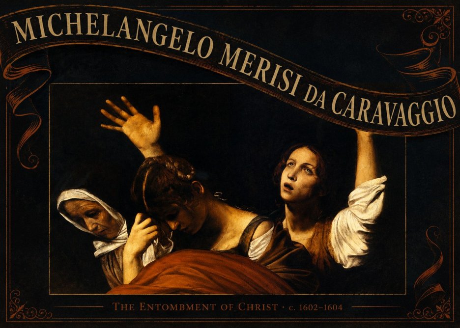 Michelangelo Merisi da Caravaggio The Entombment of Christ I No6 - Plakat