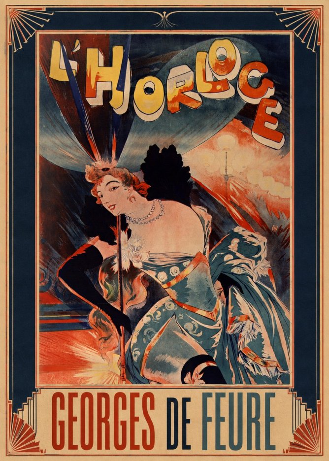 Georges de Feure L'horloge II No3 - Plakat