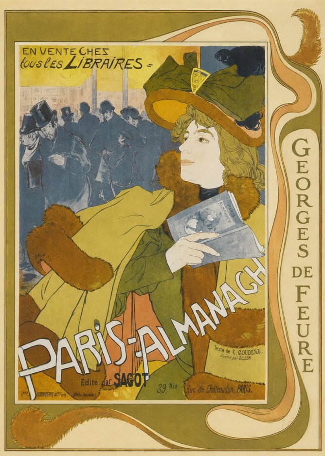Georges de Feure Paris-almanach I No4 - Plakat