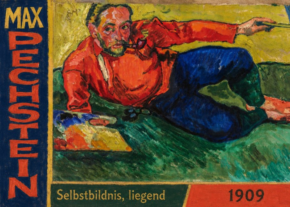Max Pechstein Selbstbildnis, Liegend No2 - Plakat