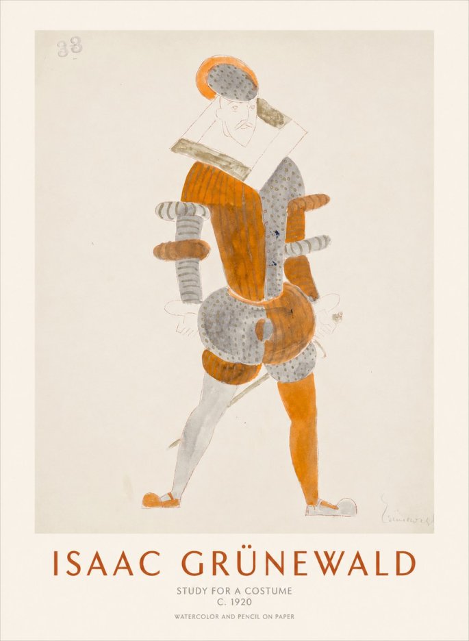 Isaac Grünewald Study for a Costume II No1 - Plakat