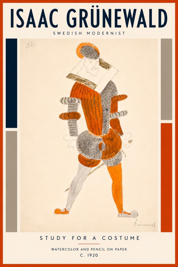 Isaac Grünewald Study for a Costume II No2 - Plakat