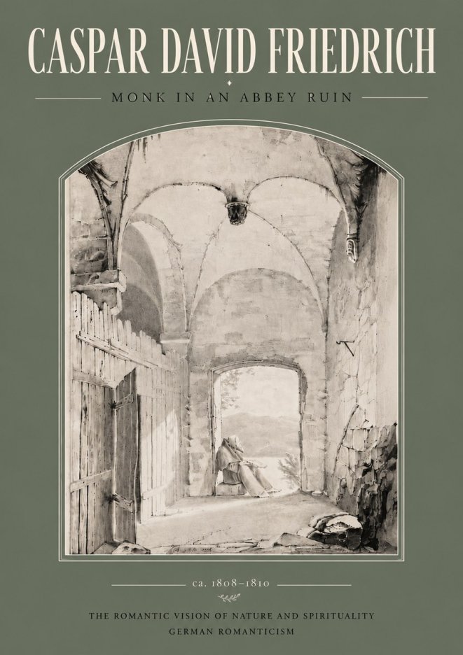Caspar David Friedrich Monk in an Abbey Ruin No6 - Plakat