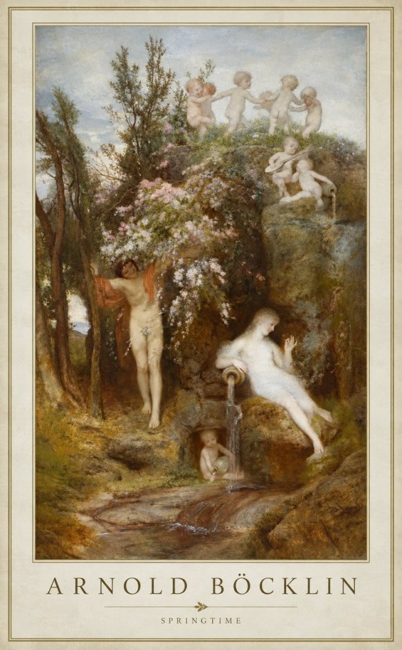 Arnold Böcklin Springtime No1 - Plakat