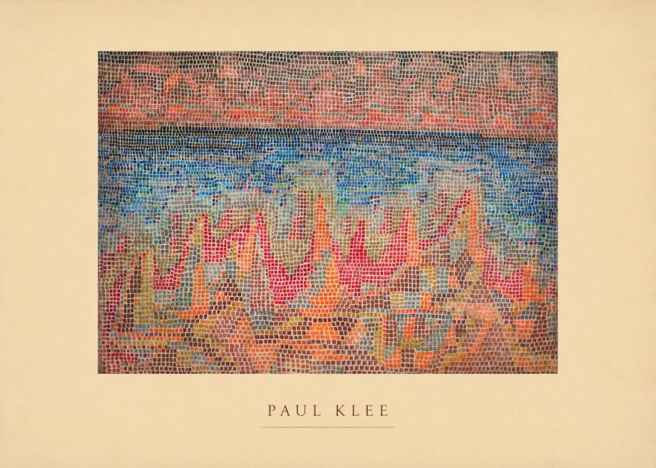 Paul Klee Abstract Gridded Composition No4 - Plakat