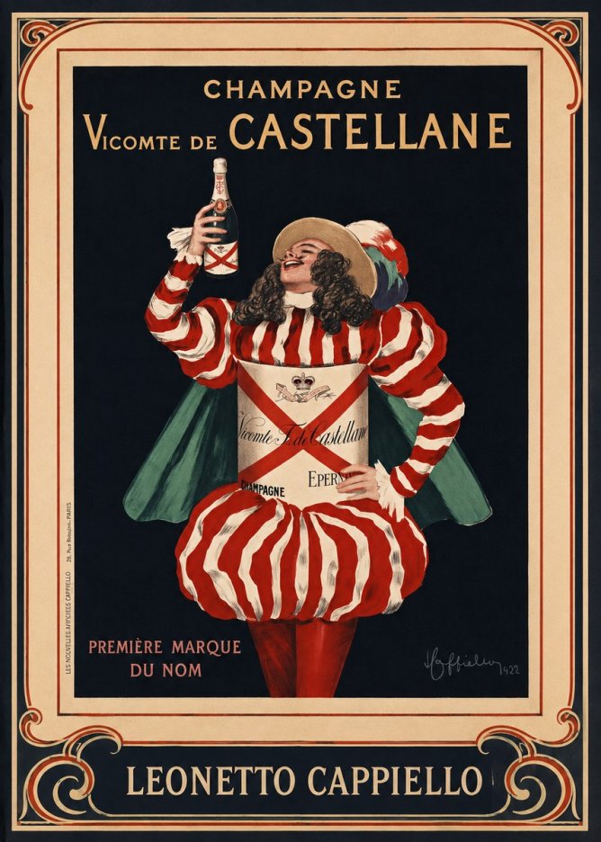 Leonetto Cappiello Champagne Vicomte De Castellane No1 - Plakat