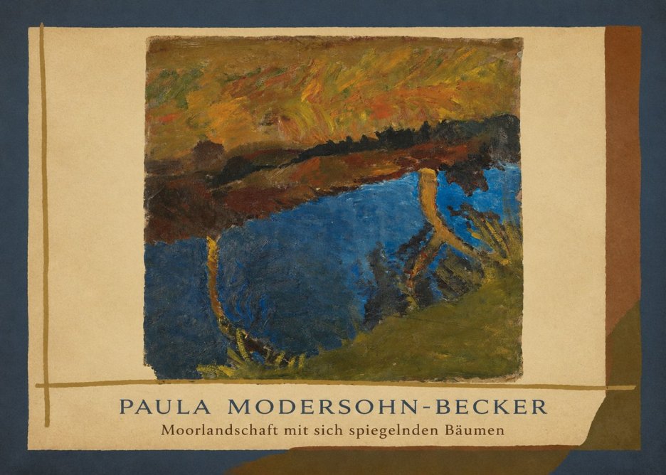 Paula Modersohn-Becker Moorlandschaft Mit Sich Spiegelnden Bäumen No1 - Plakat