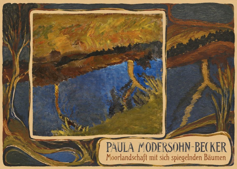 Paula Modersohn-Becker Moorlandschaft Mit Sich Spiegelnden Bäumen No3 - Plakat
