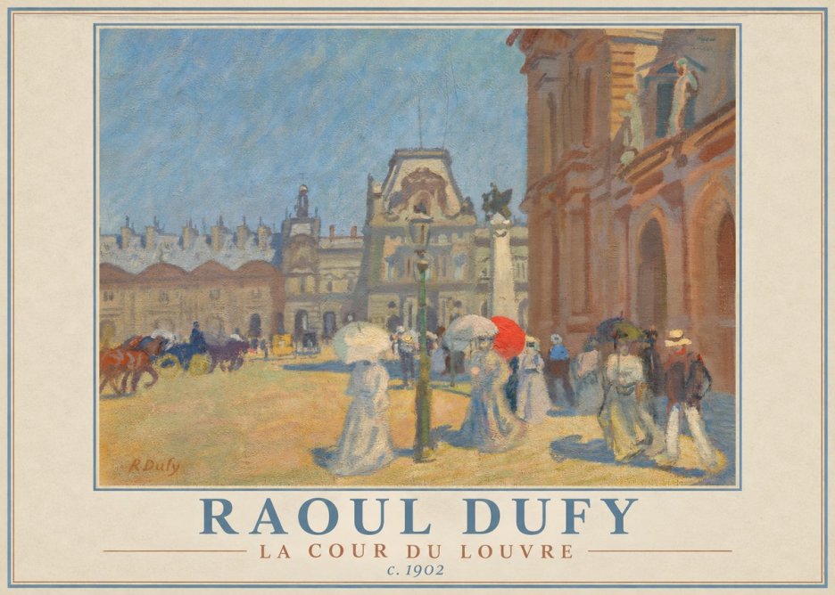 Raoul Dufy La Cour Du Louvre No1 - Plakat