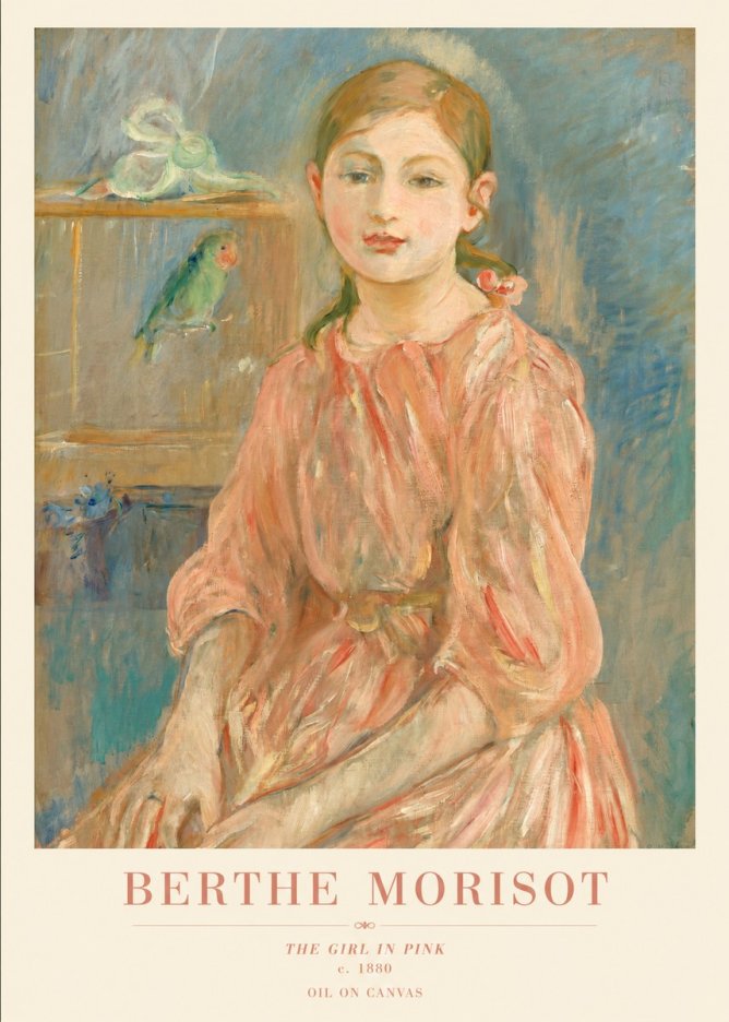 Berthe Morisot The Girl in Pink No1 - Plakat