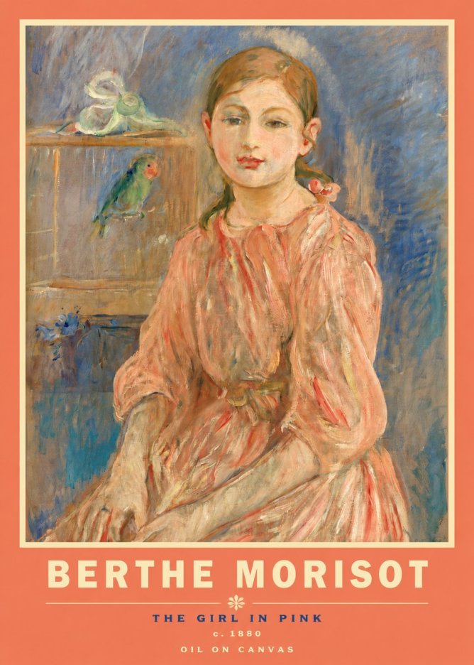 Berthe Morisot The Girl in Pink No3 - Plakat