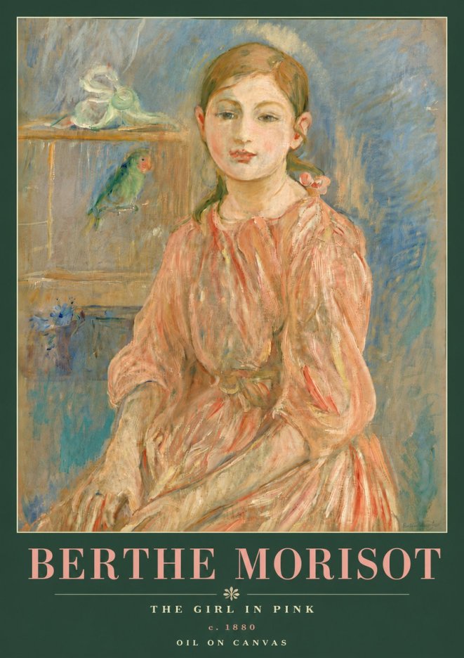 Berthe Morisot The Girl in Pink No6 - Plakat