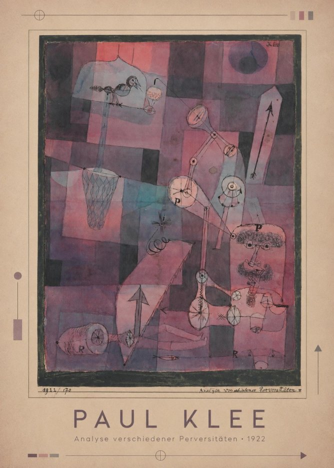 Paul Klee Analyse Verschiedener Perversitäten No2 - Plakat