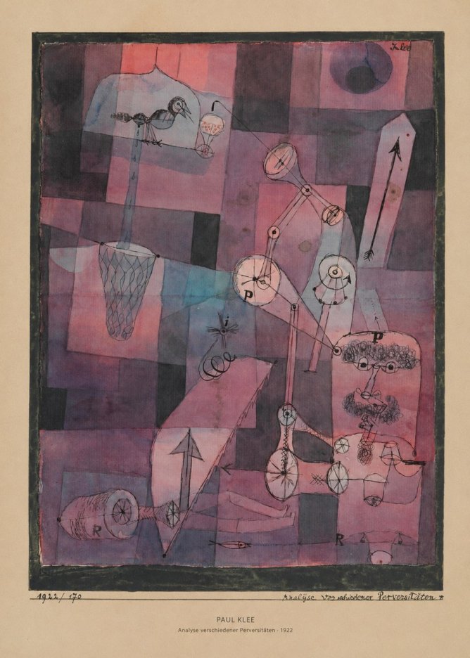 Paul Klee Analyse Verschiedener Perversitäten No5 - Plakat