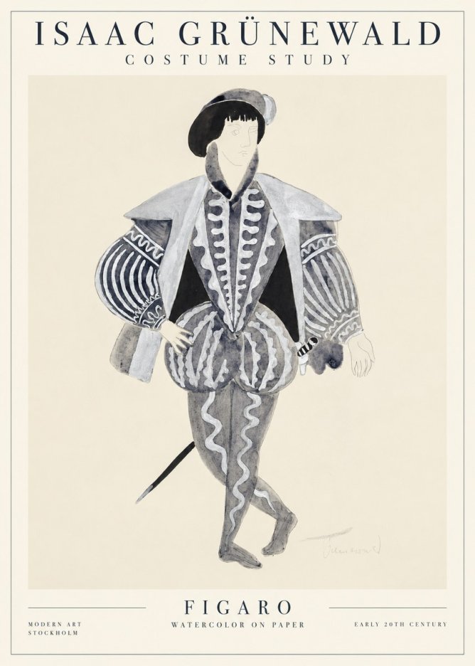 Isaac Grünewald Figaro II No1 - Plakat