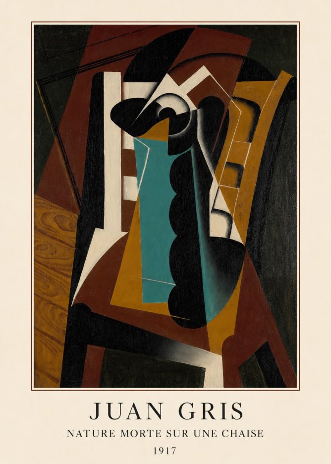 Juan Gris Nature Morte Sur Une Chaise No3 - Plakat