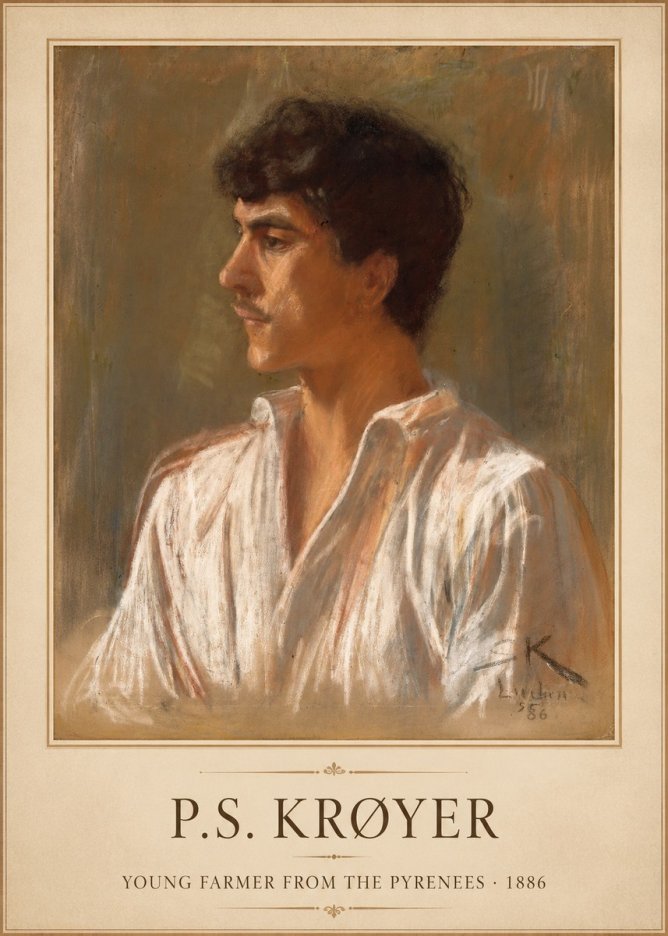 P.S. Krøyer Young Farmer from the Pyrenees No1 - Plakat