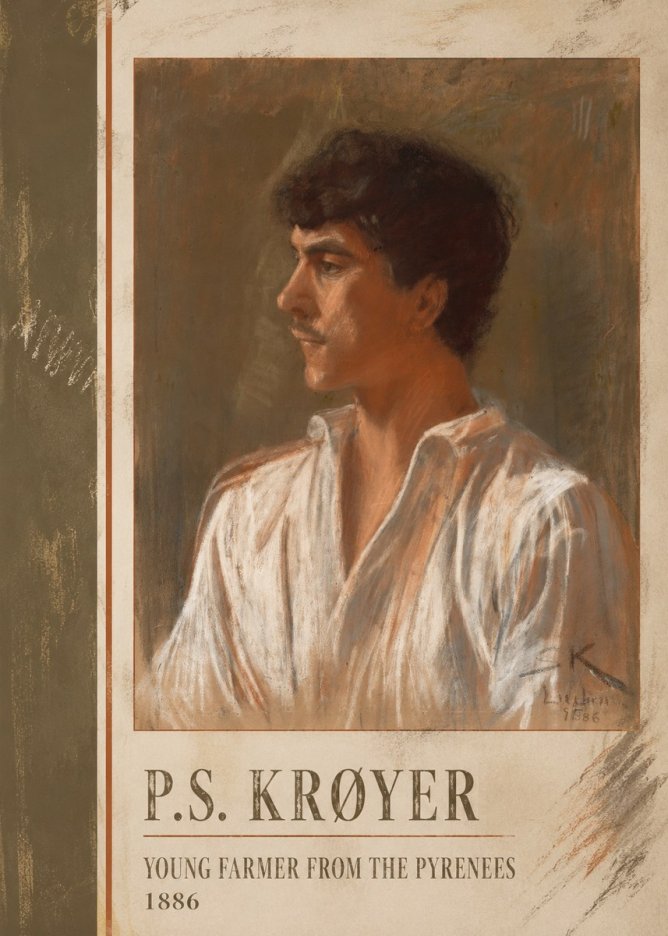 P.S. Krøyer Young Farmer from the Pyrenees No2 - Plakat