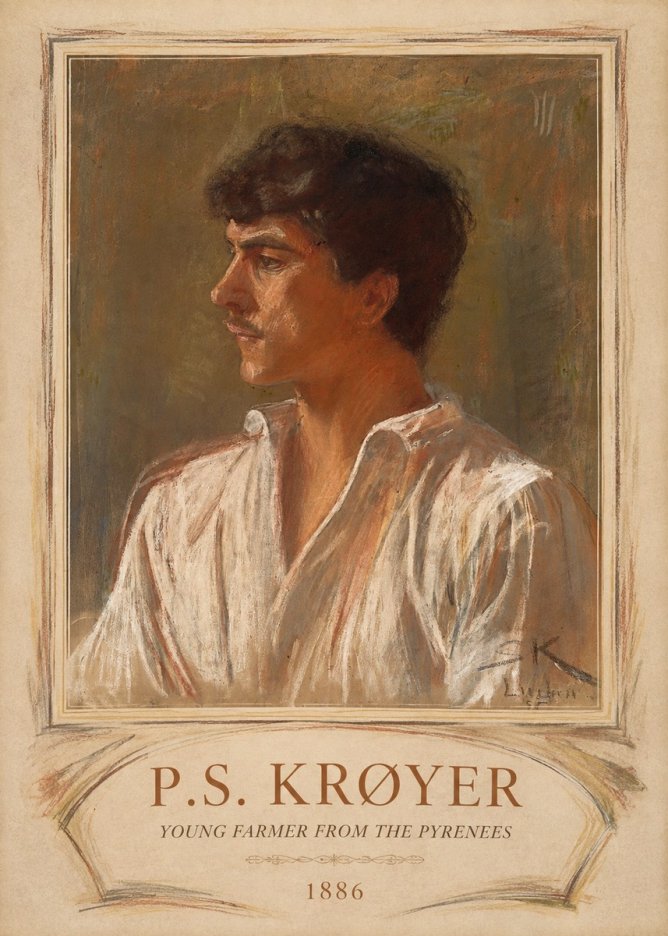 P.S. Krøyer Young Farmer from the Pyrenees No4 - Plakat