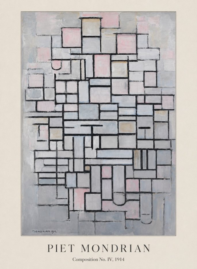 Piet Mondrian Composition No. Iv • 1914 No4 - Plakat