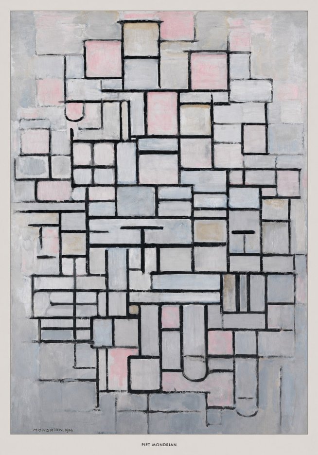 Piet Mondrian Composition No. Iv • 1914 No6 - Plakat