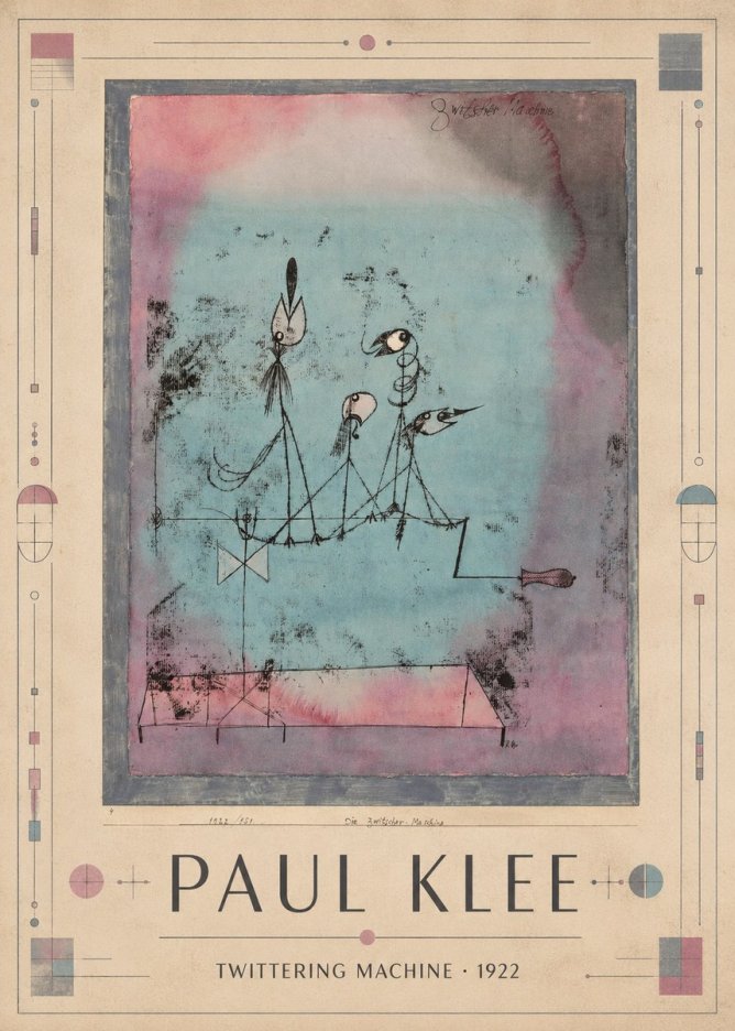 Paul Klee Twittering Machine No1 - Plakat