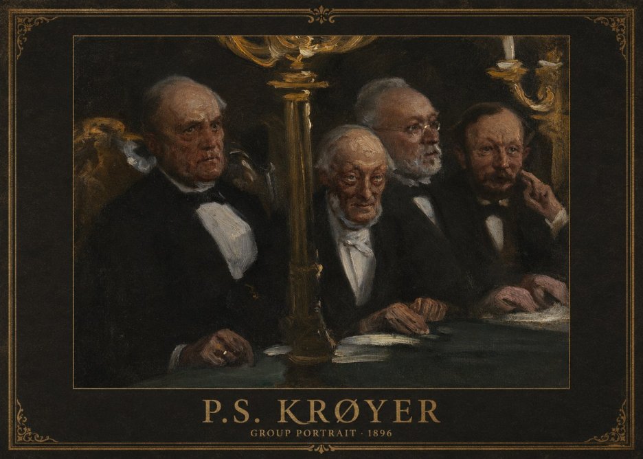 P.S. Krøyer Group Portrait No1 - Plakat