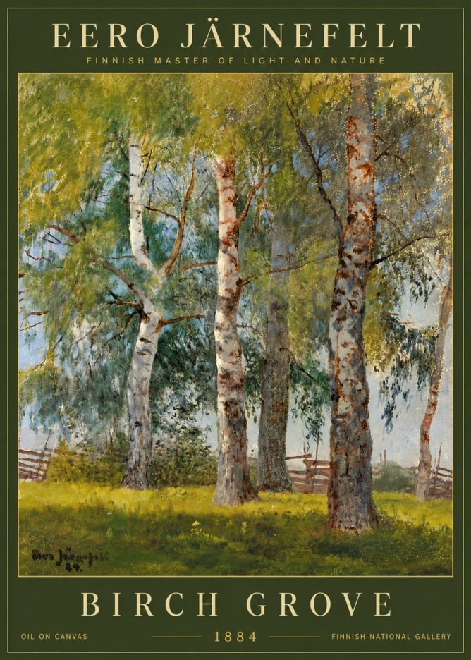Eero Järnefelt Birch Grove No6 - Plakat