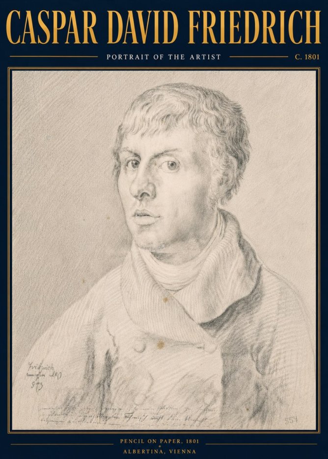 Caspar David Friedrich Portrait of the Artist No6 - Plakat