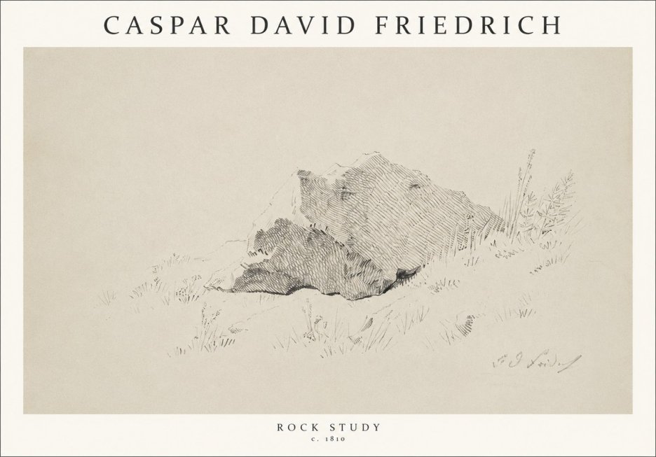 Caspar David Friedrich Rock Study No1 - Plakat