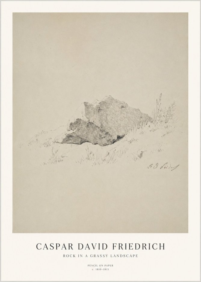 Caspar David Friedrich Rock Study No3 - Plakat