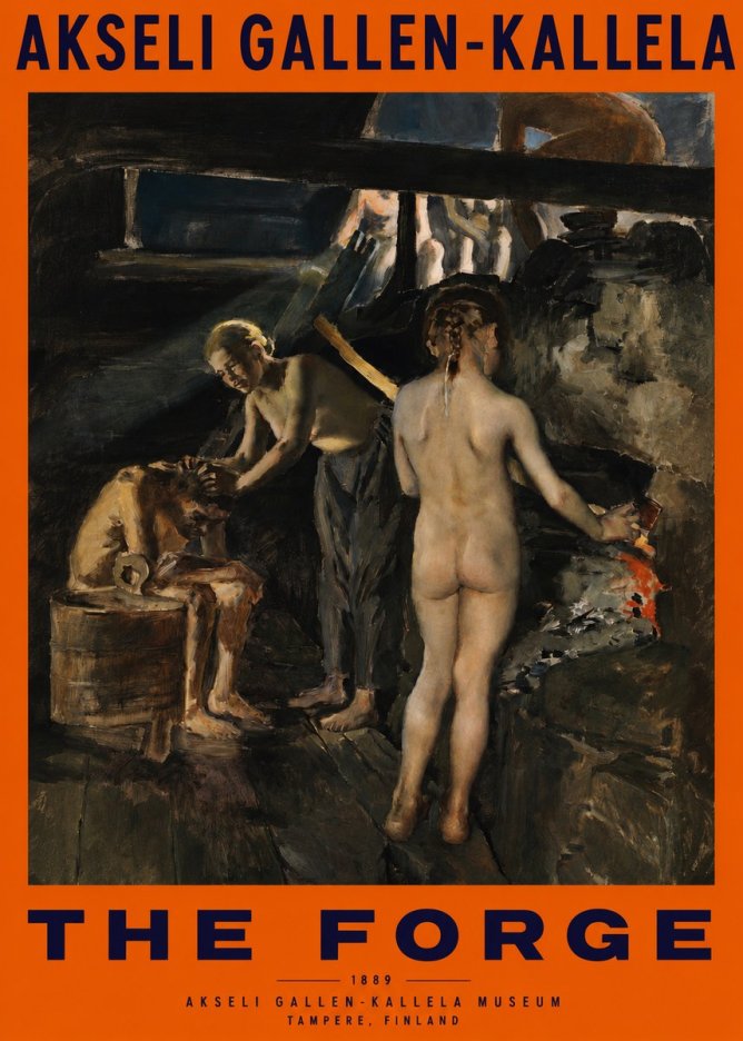 Akseli Gallen-Kallela The Forge No2 - Plakat