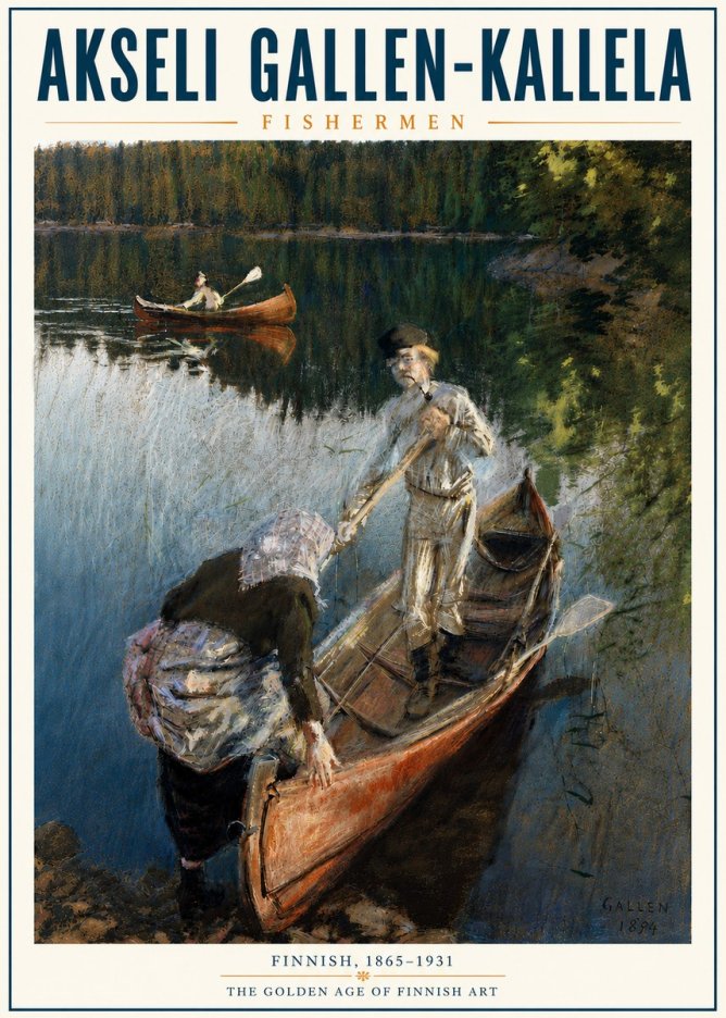 Akseli Gallen-Kallela Fishermen No6 - Plakat