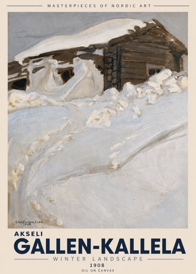 Akseli Gallen-Kallela Winter Landscape II No6 - Plakat