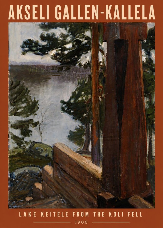 Akseli Gallen-Kallela Lake Keitele from the Koli Fell No6 - Plakat
